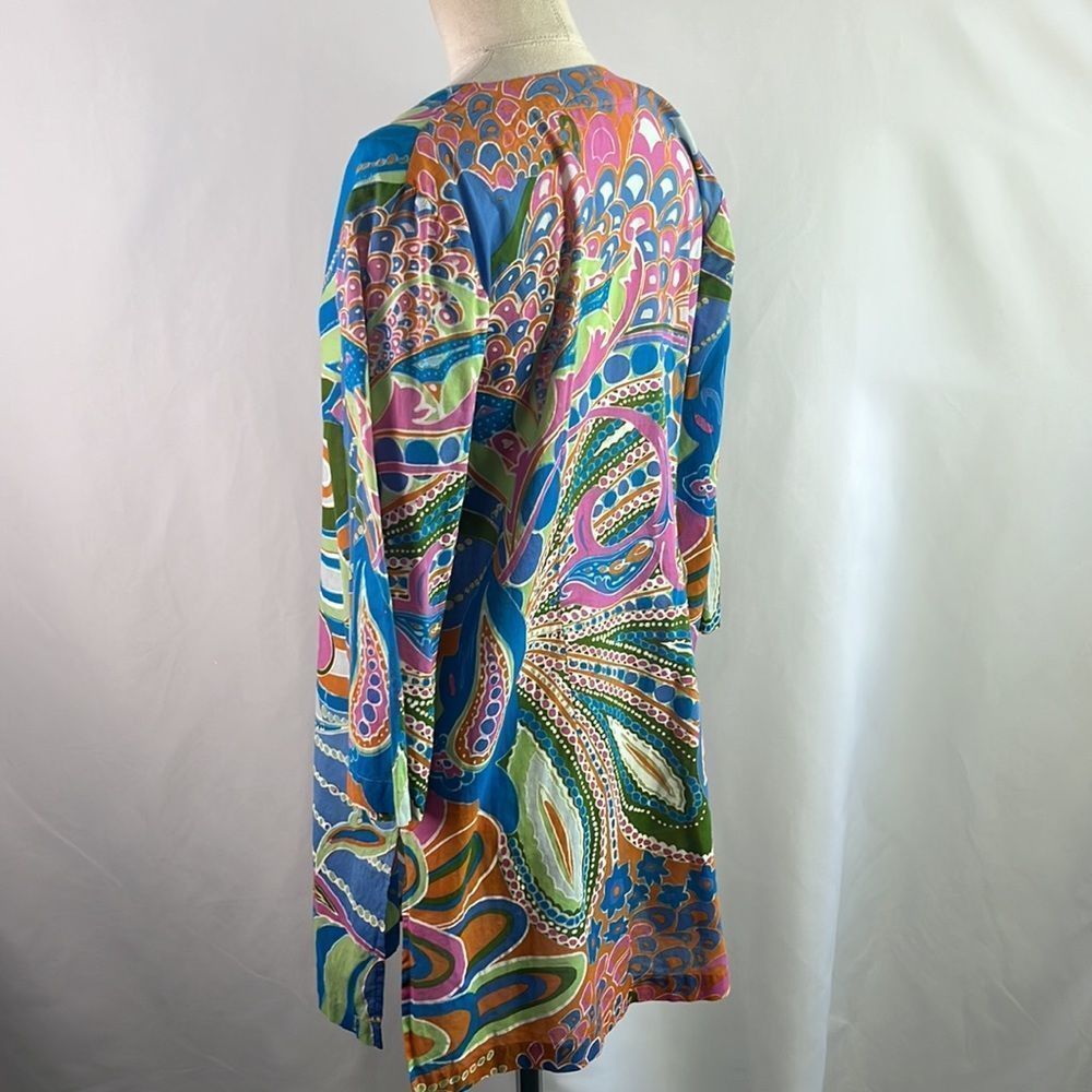 Tibi Multi Print With Beads Coverup - image 3